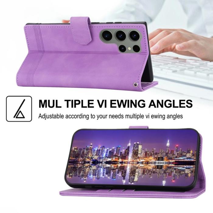 DIERFENG - DIERFENG DF-03 Fodral för Samsung Galaxy S23 Ultra - PU Läder - Lila