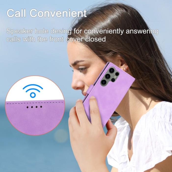 DIERFENG - DIERFENG DF-03 Fodral för Samsung Galaxy S23 Ultra - PU Läder - Lila