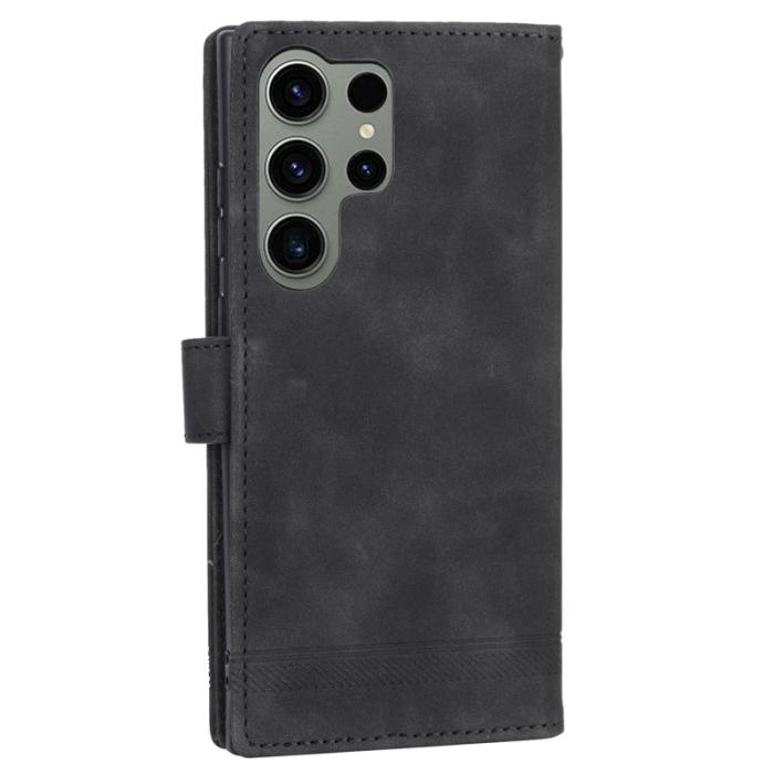 DIERFENG - DIERFENG DF-03 Fodral för Samsung Galaxy S23 Ultra - PU Läder - Svart