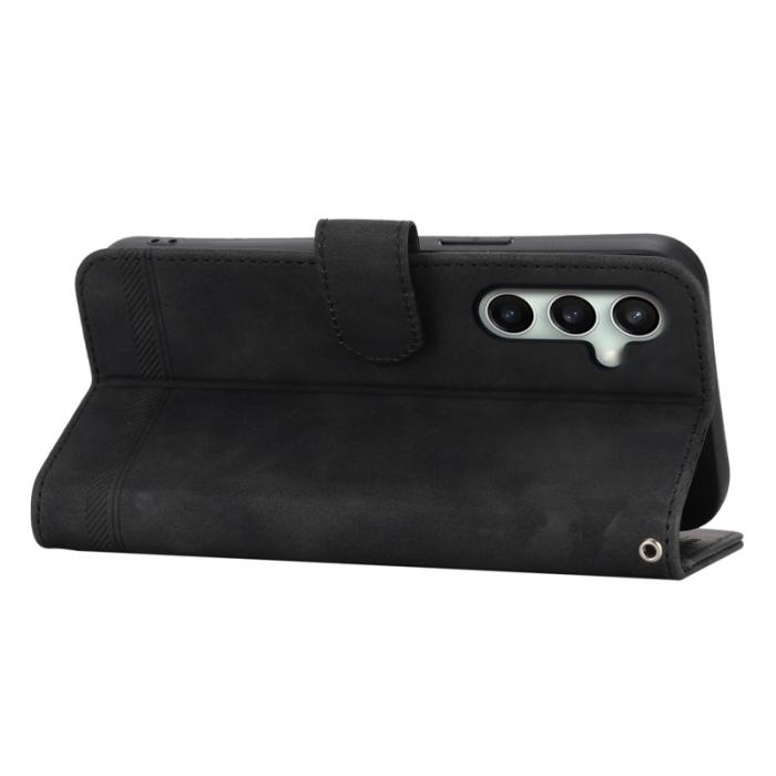 DIERFENG - DIERFENG DF-03 Fodral för Samsung Galaxy S24 FE - Äkta läder - Svart