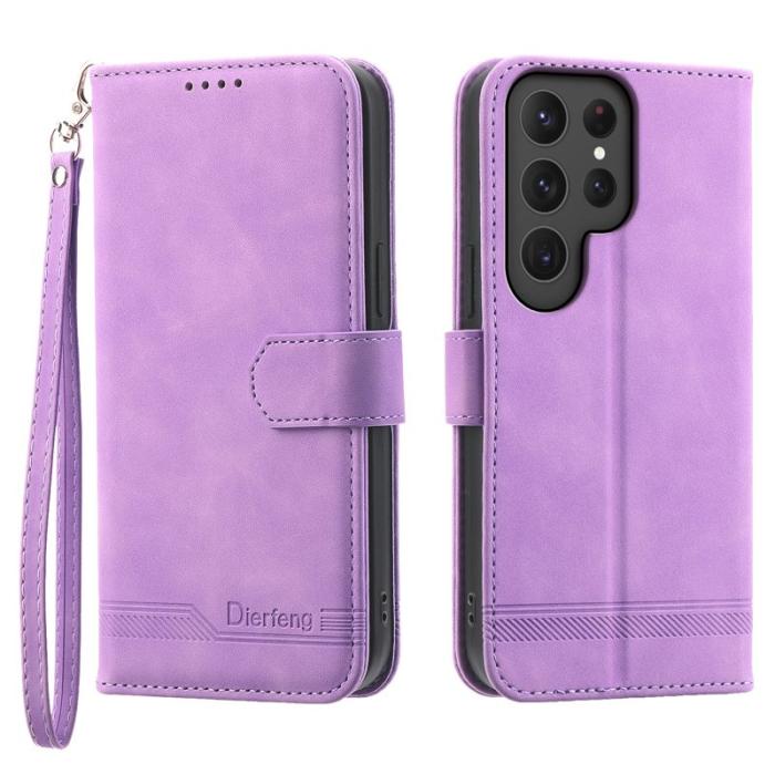 DIERFENG - DIERFENG DF-03 Fodral för Samsung Galaxy S24 Ultra - PU Läder - Lila