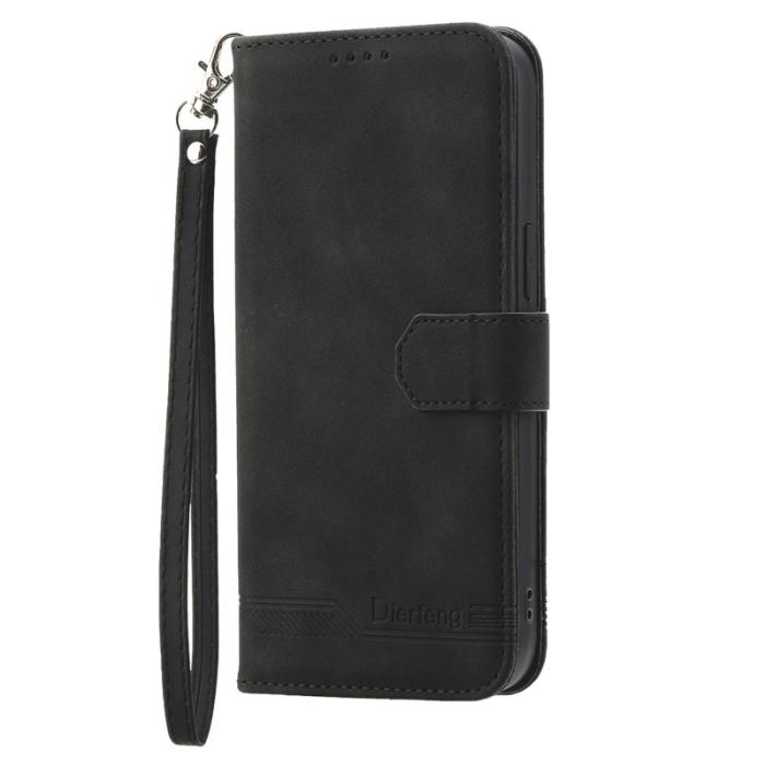 DIERFENG - DIERFENG DF-03 Fodral för Samsung Galaxy S24 Ultra - PU Läder - Svart