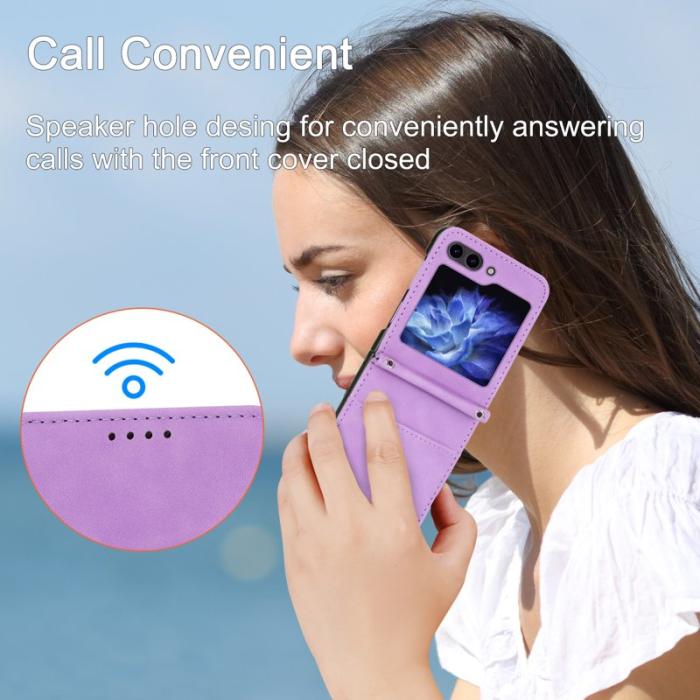 DIERFENG - DIERFENG DF-03 Fodral för Samsung Galaxy Z Flip7 FE 5G - Lila