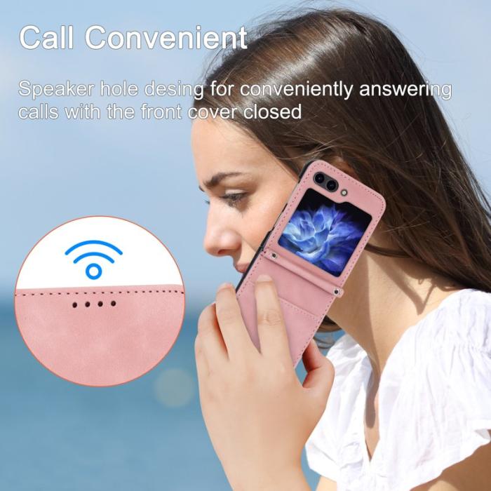 DIERFENG - DIERFENG DF-03 Fodral för Samsung Galaxy Z Flip7 FE 5G - Pink