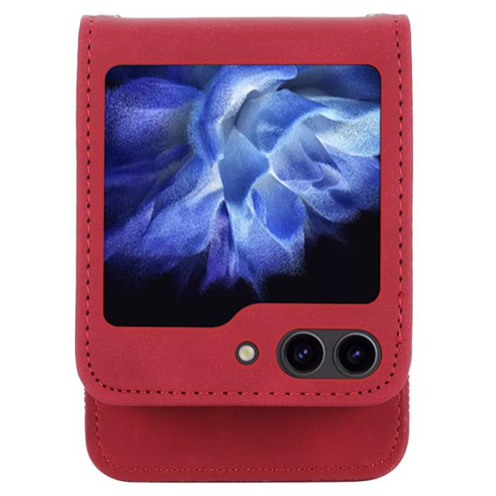 DIERFENG - DIERFENG DF-03 Fodral för Samsung Galaxy Z Flip7 FE 5G - Röd