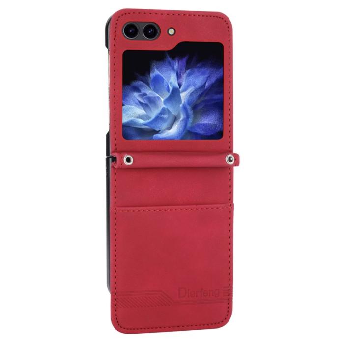 DIERFENG - DIERFENG DF-03 Fodral för Samsung Galaxy Z Flip7 FE 5G - Röd