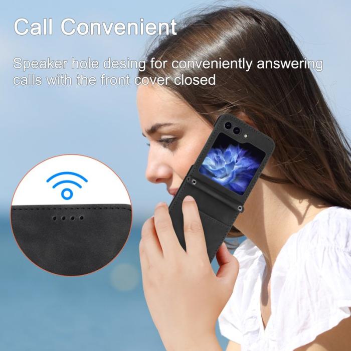 DIERFENG - DIERFENG DF-03 Fodral för Samsung Galaxy Z Flip7 FE 5G - Svart