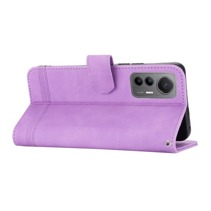 DIERFENG - DIERFENG DF-03 Fodral för Xiaomi 12 Lite 5G Äkta läder - Lila