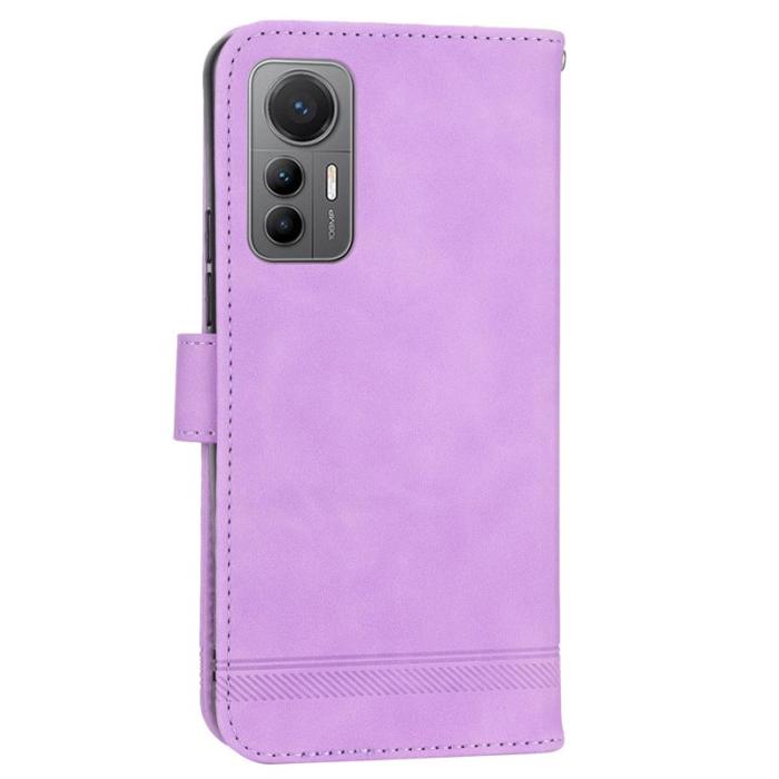 DIERFENG - DIERFENG DF-03 Fodral för Xiaomi 12 Lite 5G Äkta läder - Lila
