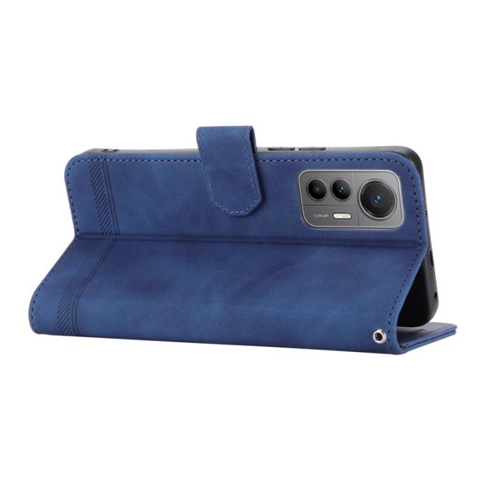 DIERFENG - DIERFENG DF-03 Fodral för Xiaomi 12 Pro 5G - PU Läder - Blå