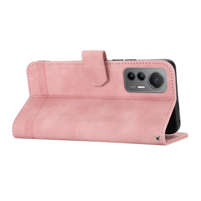 DIERFENG - DIERFENG DF-03 Fodral för Xiaomi 12 Pro 5G - PU Läder - Rosa