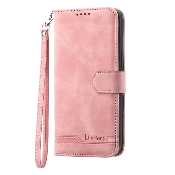 DIERFENG - DIERFENG DF-03 Fodral för Xiaomi 12 Pro 5G - PU Läder - Rosa
