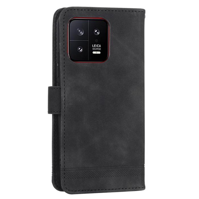 DIERFENG - DIERFENG DF-03 Fodral för Xiaomi 13 5G - PU läder - Svart