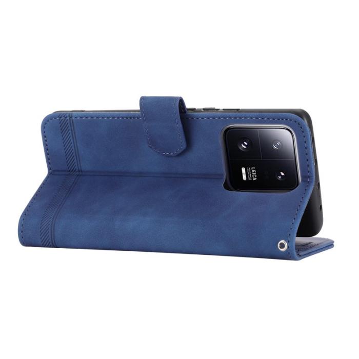 DIERFENG - DIERFENG DF-03 Fodral för Xiaomi 13 Pro 5G PU Läder - Blå