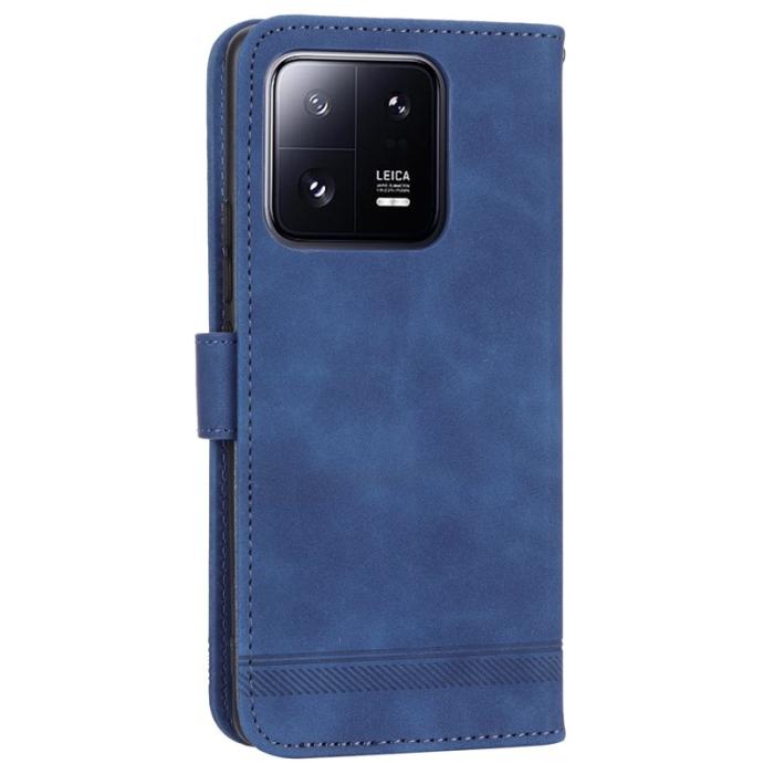 DIERFENG - DIERFENG DF-03 Fodral för Xiaomi 13 Pro 5G PU Läder - Blå