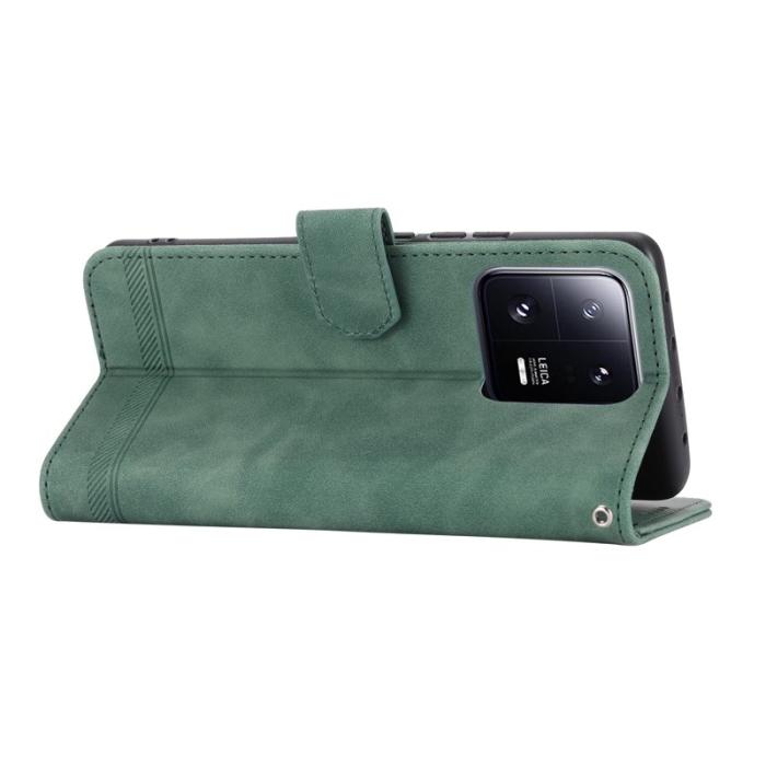 DIERFENG - DIERFENG DF-03 Fodral för Xiaomi 13 Pro 5G PU Läder - Grön