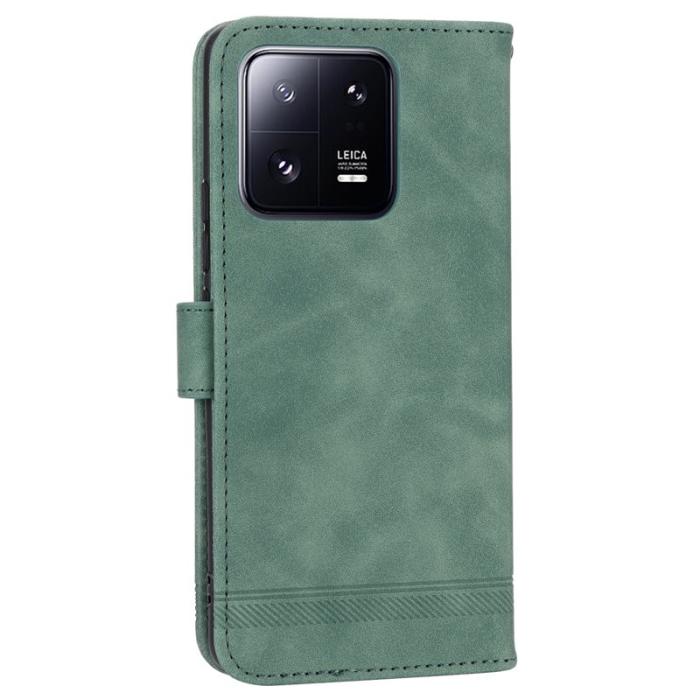 DIERFENG - DIERFENG DF-03 Fodral för Xiaomi 13 Pro 5G PU Läder - Grön