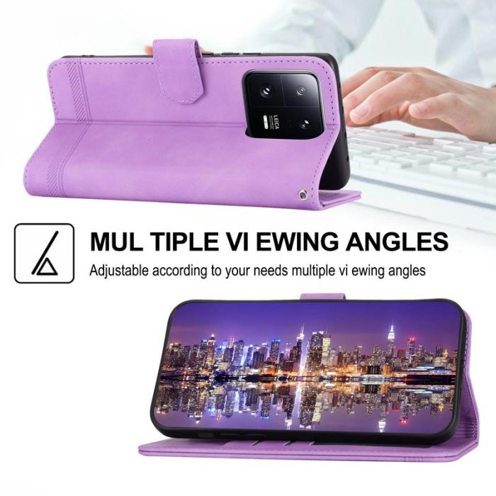 DIERFENG - DIERFENG DF-03 Fodral för Xiaomi 13 Pro 5G, PU läder - Lila