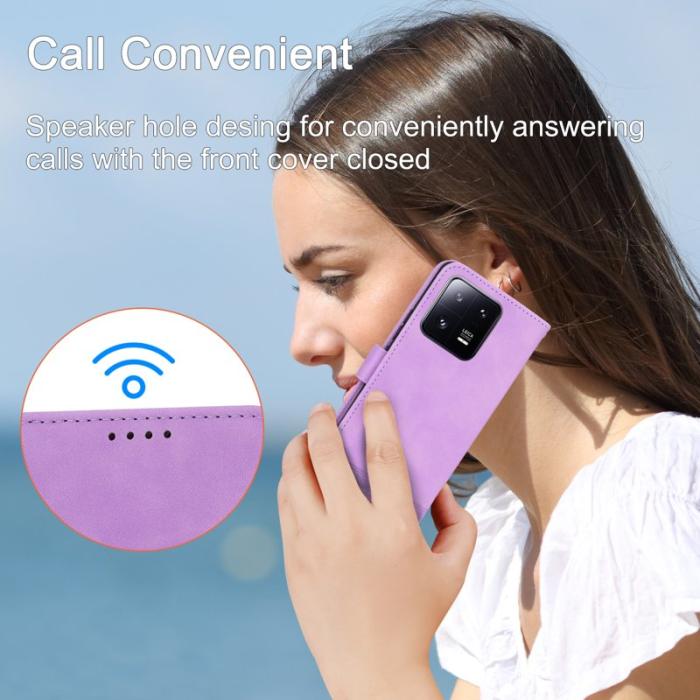 DIERFENG - DIERFENG DF-03 Fodral för Xiaomi 13 Pro 5G, PU läder - Lila