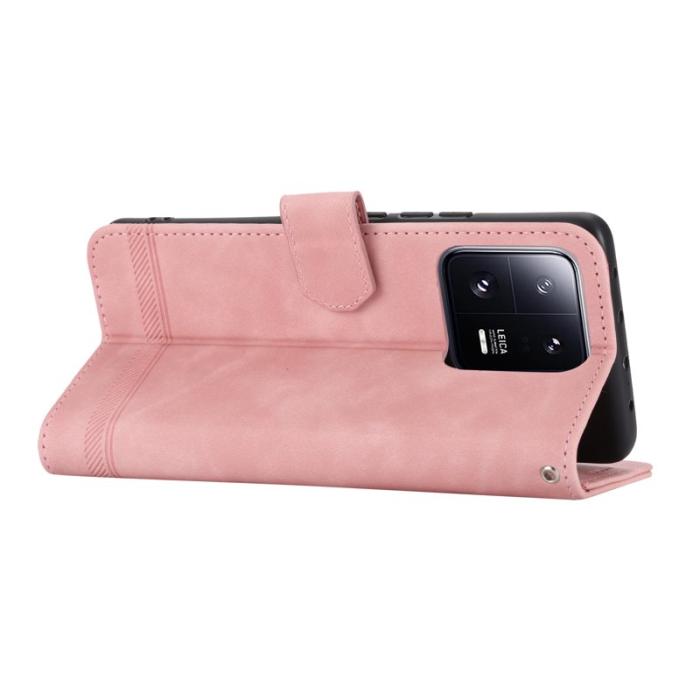 DIERFENG - DIERFENG DF-03 Fodral för Xiaomi 13 Pro 5G - PU Läder - Rosa