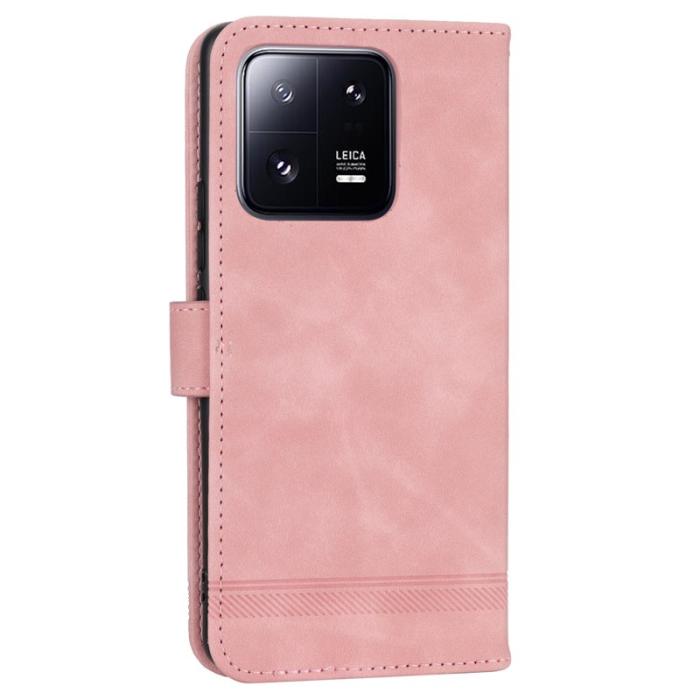 DIERFENG - DIERFENG DF-03 Fodral för Xiaomi 13 Pro 5G - PU Läder - Rosa