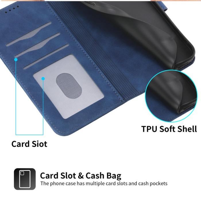 DIERFENG - DIERFENG DF-03 Fodral för Xiaomi 17 Pro Äkta läder - Blå