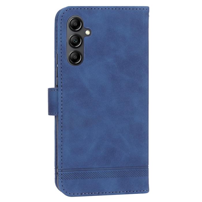 DIERFENG - DIERFENG DF-03 Fodral i Äkta läder - Blå för Samsung Galaxy A34 5G