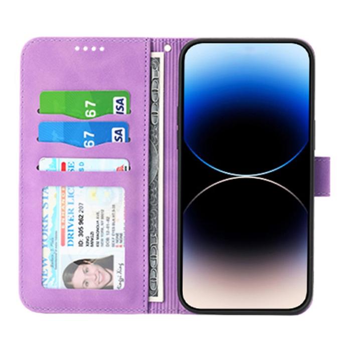 DIERFENG - DIERFENG DF-03 Fodral i Äkta Läder för iPhone 12 Pro Max - Lila
