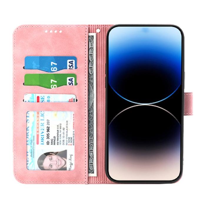 DIERFENG - DIERFENG DF-03 Fodral i Äkta läder för iPhone 12 Pro Max - Rosa