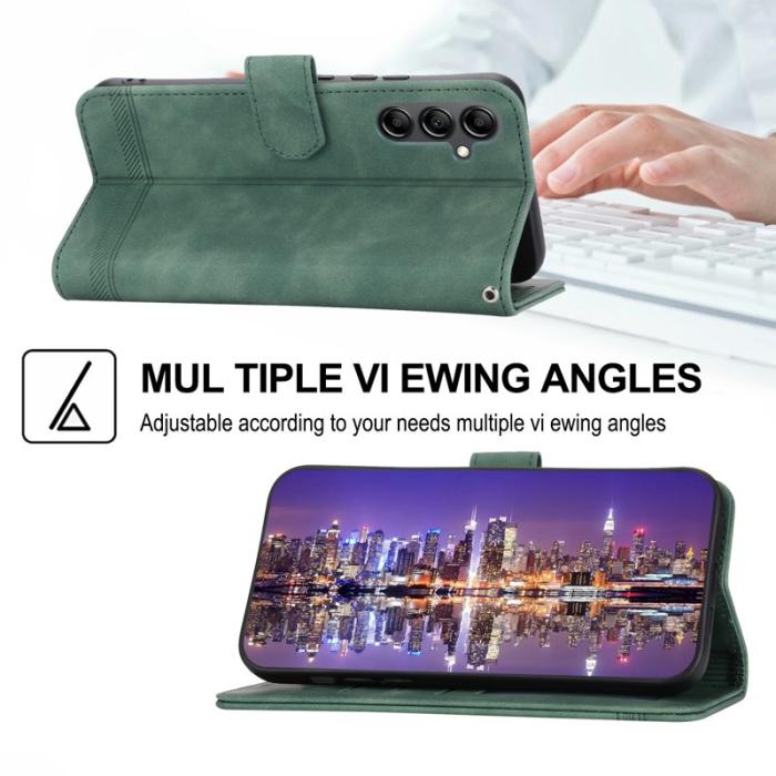 DIERFENG - DIERFENG DF-03 Fodral i Äkta Läder för Samsung Galaxy A34 5G - Grön