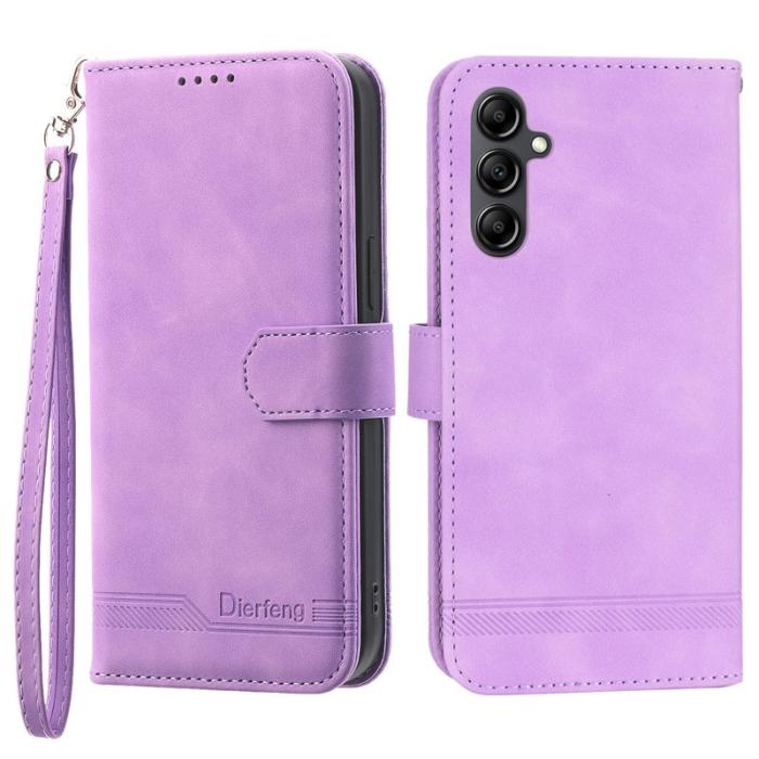 DIERFENG - DIERFENG DF-03 Fodral i Äkta Läder för Samsung Galaxy A34 5G - Lila