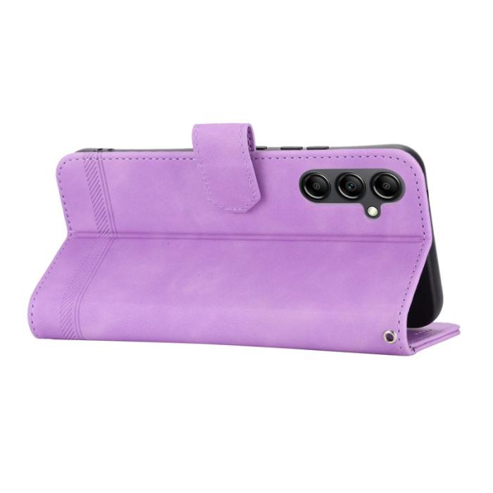 DIERFENG - DIERFENG DF-03 Fodral i Äkta Läder för Samsung Galaxy A34 5G - Lila