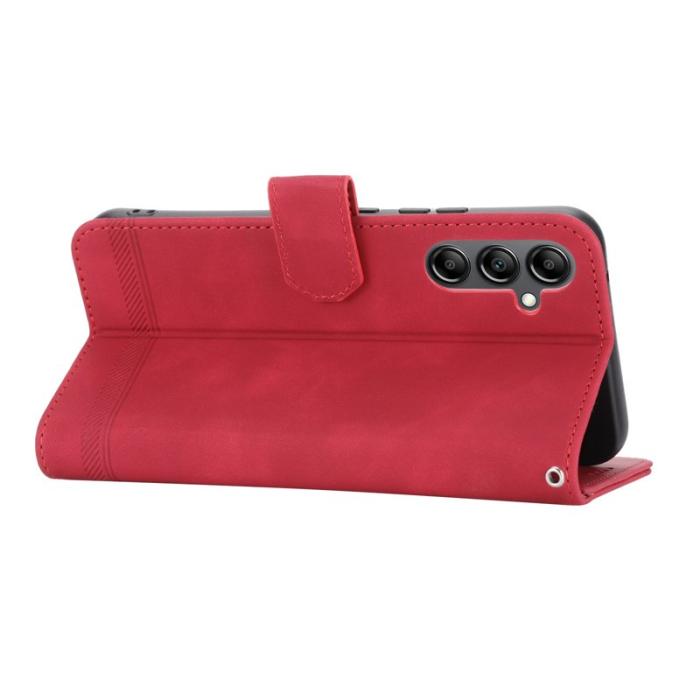 DIERFENG - DIERFENG DF-03 Fodral i Äkta Läder för Samsung Galaxy A34 5G - Röd