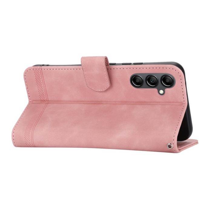 DIERFENG - DIERFENG DF-03 Fodral i Äkta läder för Samsung Galaxy A34 - Rosa