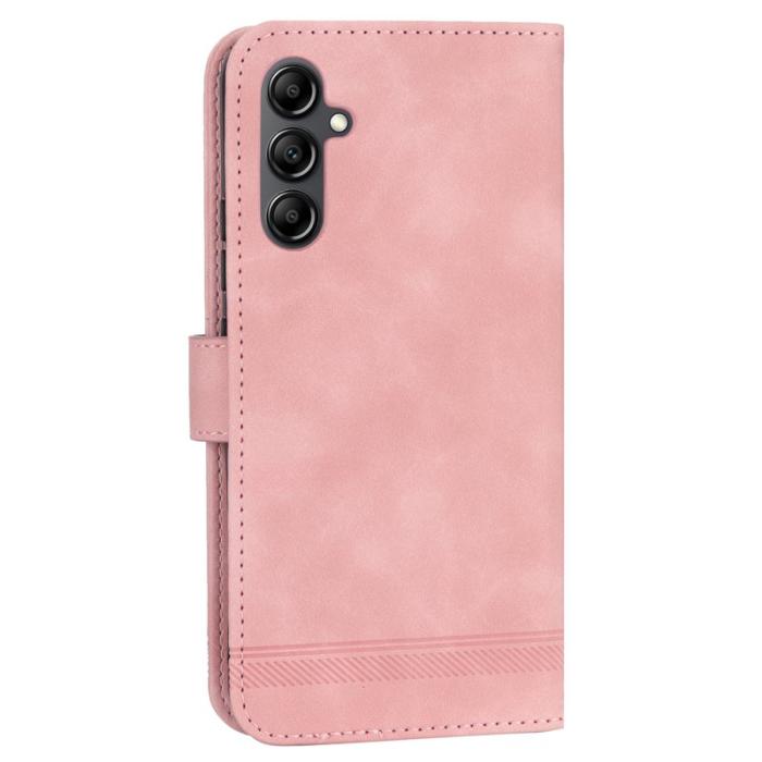 DIERFENG - DIERFENG DF-03 Fodral i Äkta läder för Samsung Galaxy A34 - Rosa