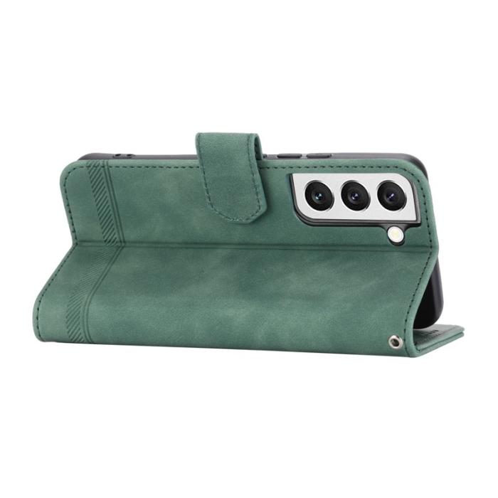 DIERFENG - DIERFENG DF-03 Fodral i Äkta Läder för Samsung Galaxy S22 - Grön