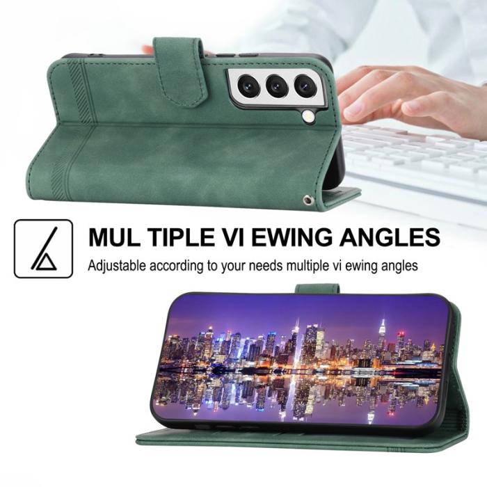 DIERFENG - DIERFENG DF-03 Fodral i Äkta Läder för Samsung Galaxy S22 - Grön