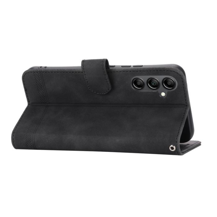 DIERFENG - DIERFENG DF-03 Plånboksfodral i Konstläder - Svart för Samsung Galaxy A34 5G