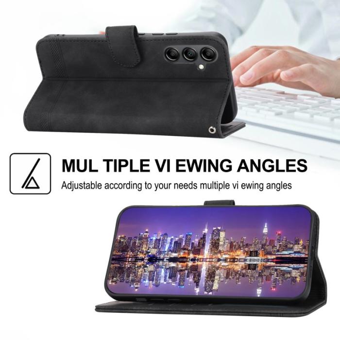 DIERFENG - DIERFENG DF-03 Plånboksfodral i Konstläder - Svart för Samsung Galaxy A34 5G