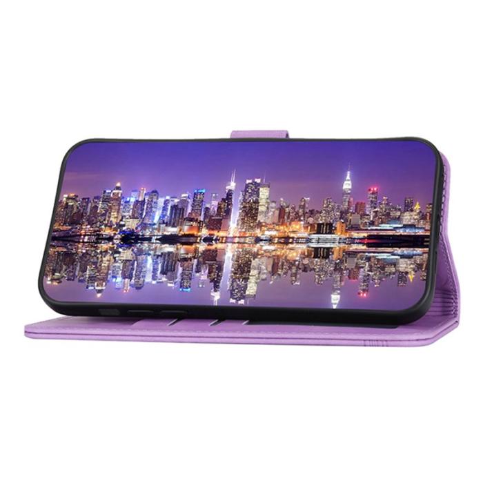 DIERFENG - DIERFENG DF-03 Fodral i PU-läder för iPhone 15 - Lila