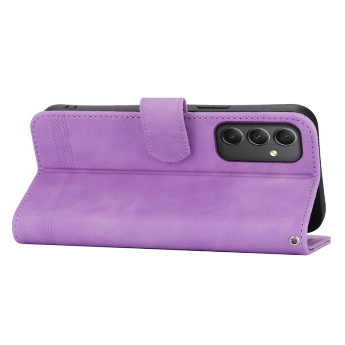 DIERFENG - DIERFENG DF-03 Fodral PU Läder - Ställ - Samsung Galaxy A35 5G - Lila