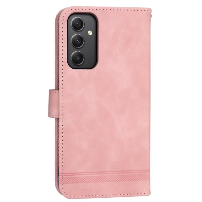 DIERFENG - DIERFENG DF-03 Fodral PU Läder - Ställ - Samsung Galaxy A35 5G - Rosa