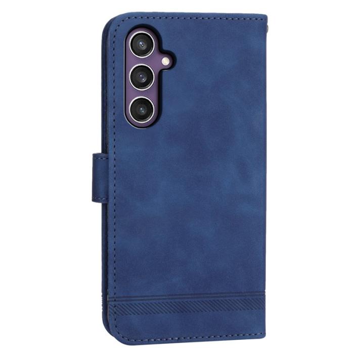 DIERFENG - DIERFENG DF-03 Fodral PU Leather - Samsung Galaxy S24+ - Blå