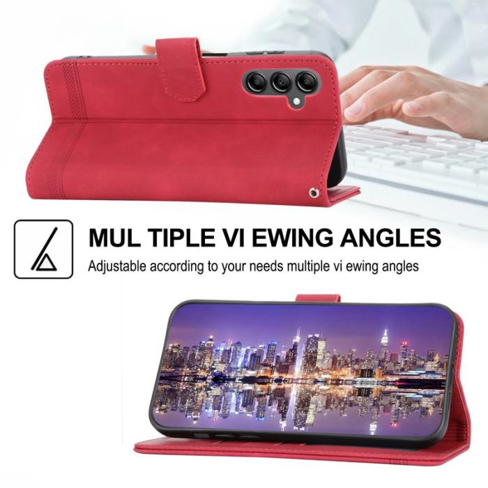 DIERFENG - DIERFENG DF-03 Fodral Ställ Wallet för Samsung Galaxy A14 5G - Röd