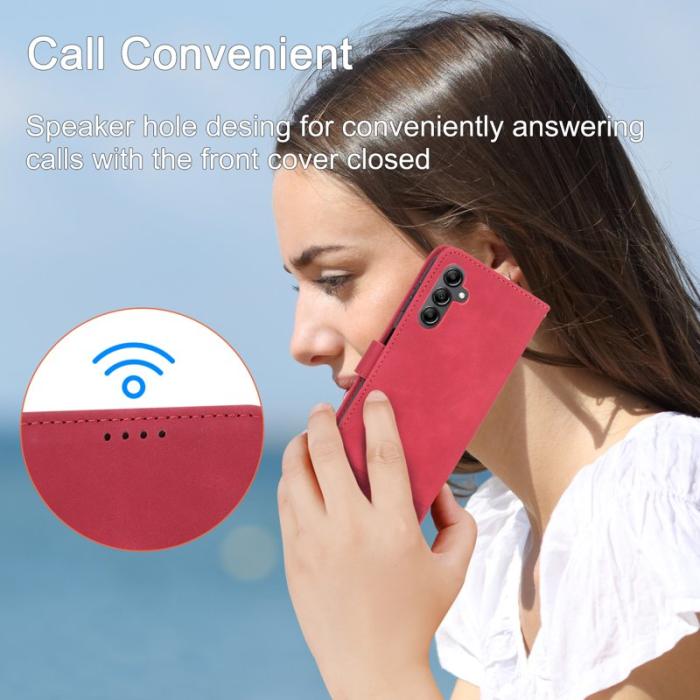 DIERFENG - DIERFENG DF-03 Fodral Ställ Wallet för Samsung Galaxy A14 5G - Röd