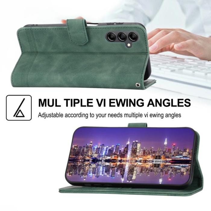 DIERFENG - DIERFENG DF-03 Fodral Ställ Wallet för Samsung Galaxy A14 PU Läder - Grön