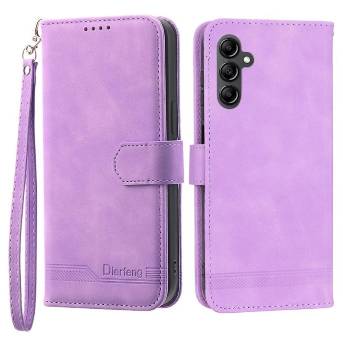 DIERFENG - DIERFENG DF-03 Fodral Ställ Wallet för Samsung Galaxy A14 PU Läder - Lila