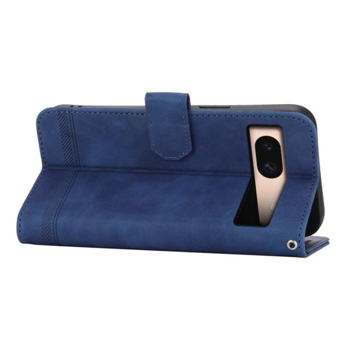 DIERFENG - DIERFENG DF-03 Google Pixel 8a Fodral PU Läder - Blå