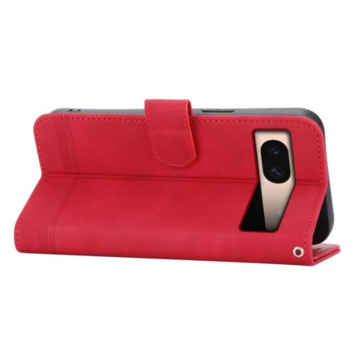 DIERFENG - DIERFENG DF-03 Google Pixel 8a Fodral PU Läder - Röd