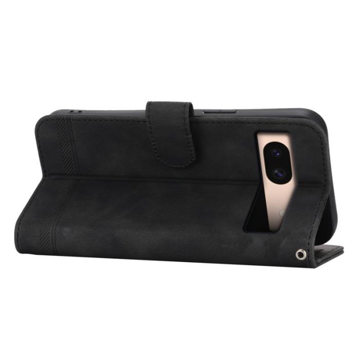 DIERFENG - DIERFENG DF-03 Google Pixel 8a Fodral PU Läder - Svart